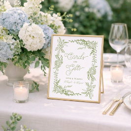 Sage Green Hydrangea Karten und Geschenke Schild