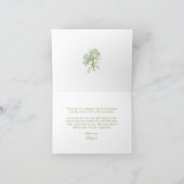 Sage Green Hydrangea Thank You Card Dankeskarte (Innenseite)