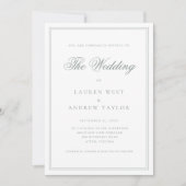 Sage Green I Modern Minimalistische Hochzeitseinla Einladung (Vorderseite)