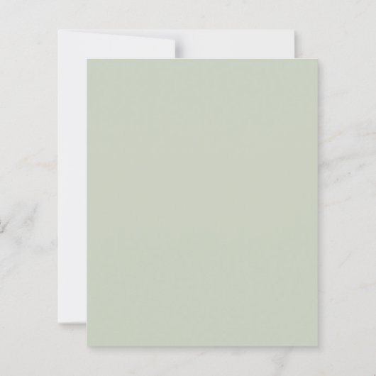 Sage Green Imitats Vellum Foto Hochzeit Speichern (Rückseite)