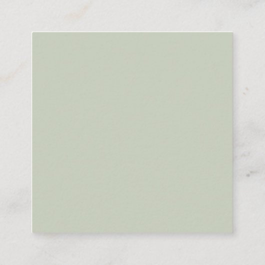 Sage Green Imitats Vellum Foto Hochzeitdetails Begleitkarte (Rückseite)