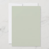 Sage Green Imitats Vellum Minimalistisch Overlay H Einladung (Rückseite)