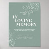 Sage Green in Love Memory Wedding Sign Poster (Vorne)