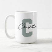 Sage Green Individuelle Name Tasse, Muttertagsgesc Kaffeetasse (Links)