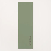 Sage Green Individuelle Name Yoga Mat Yogamatte (Vorderseite)
