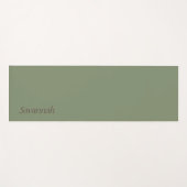 Sage Green Individuelle Name Yoga Mat Yogamatte (Vorderseite (Horizontal))