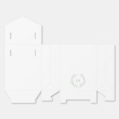 Sage Green Initials Wedding Geschenkschachtel (Ungefaltet)