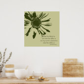 Sage Green Inspiration Floral Poster (Küche)