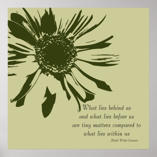 Sage Green Inspiration Floral Poster (Vorne)