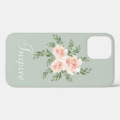 Sage Green Inspiriere Romantische Aquarelltypograf Case-Mate iPhone Hülle (Rückseite (Horizontal))