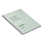 Sage Green inspirierende Zitat schreiben Notizblock (Rechte Seite)