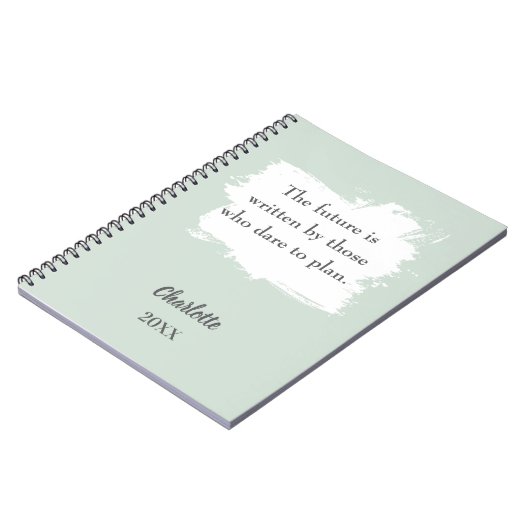 Sage Green inspirierendes Zitat Notizblock (Linke Seite)