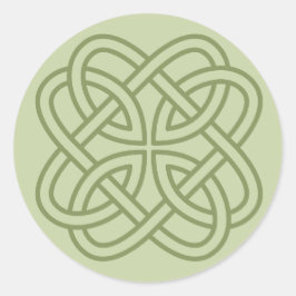 Sage Green Irish Celtic Liebe Knot Umschlag Aufkle Runder Aufkleber