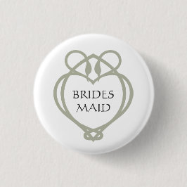 Sage Green Irish Celtic Swan Liebe kennt Bridesmai Button
