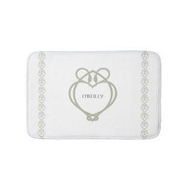 Sage Green Irish Celtic Swan Liebe kennt Familienn Badematte