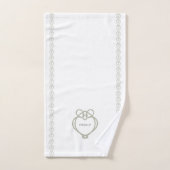 Sage Green Irish Celtic Swan Liebe kennt Familienn Badhandtuch Set (Handtuch)