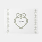 Sage Green Irish Celtic Swan Liebe kennt Familienn Fußmatte (Vorderseite)