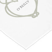 Sage Green Irish Celtic Swan Liebe kennt Familienn Großer Tischläufer (Ecke)