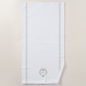 Sage Green Irish Celtic Swan Liebe kennt Familienn Strandtuch (Vorderseite)