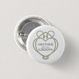 Sage Green Irish Celtic Swan Mutter der Groom Button