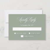 Sage Green | Italienische Hochzeit RSVP Karte (Vorderseite)