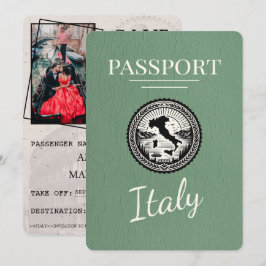 Sage Green Italy Passport Save The Date