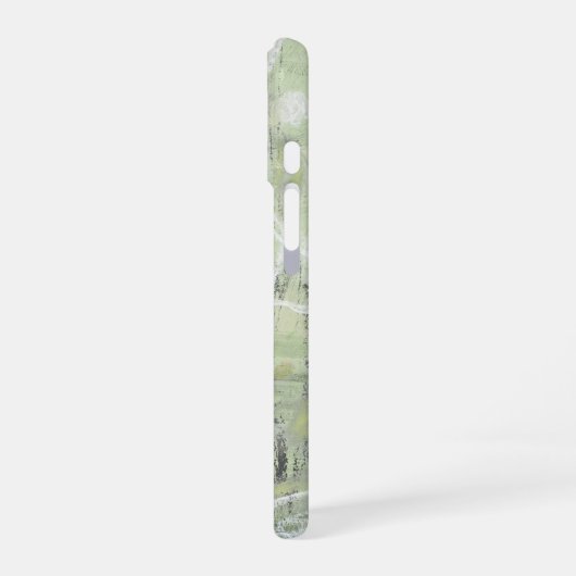 Sage Green Ivory Abstract Design iPhone 16 Hülle (Linke Seite)