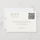 Sage Green & Ivory Couple Monogram QR Wedding RSVP (Vorderseite)