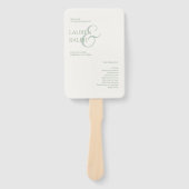 Sage Green & Ivory Monogram Wedding Program Fächer (Vorderseite)