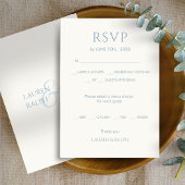 Sage Green & Ivory Monogram Wedding RSVP