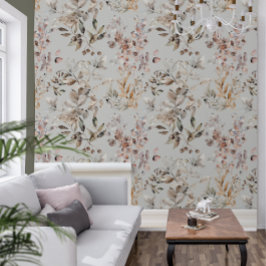 Sage Green Jewel Tone Berry Botanical Tapete