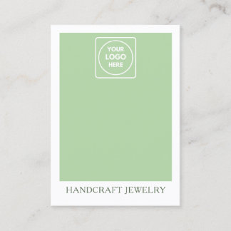 Sage Green Jewelry display holder Telefonnummerkarte