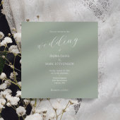Sage Green Kalligrafy Hochzeitseinladung