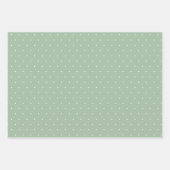 Sage Green Kariert Bow Elegant Neutral Baby Dusche Geschenkpapier Set (Vorderseite 3)