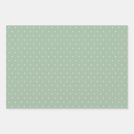 Sage Green Kariert Bow Elegant Neutral Baby Dusche Geschenkpapier Set (Vorderseite 3)