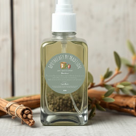 Sage Green | Kennzeichnung pflanzlicher Inhaltssto Runder Aufkleber