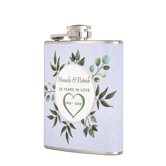 Sage Green Kreath Flachmann (Links)