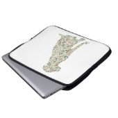 Sage Green Labrador Retriever Wildflower Cottage Laptopschutzhülle (Vorne Knopf)