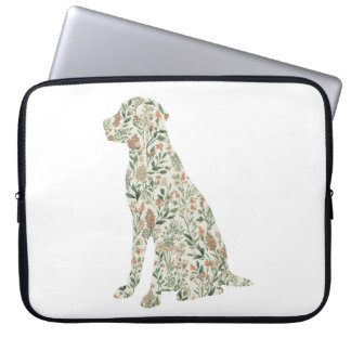 Sage Green Labrador Retriever Wildflower Cottage Laptopschutzhülle
