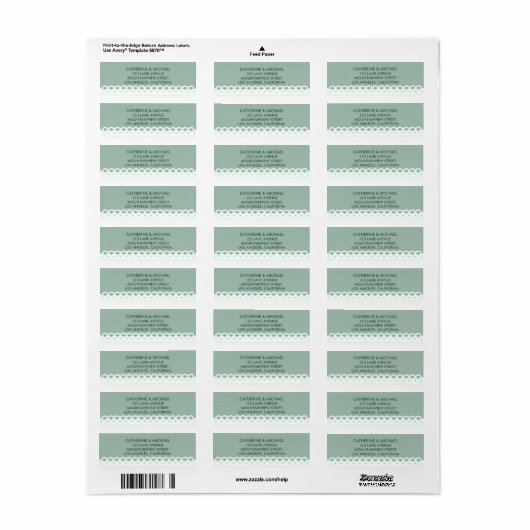 Sage Green Lace Pattern Elegantes klassisches Hoch (Vorne)