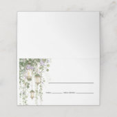 Sage Green Lantern Garden Themed Place Card Platzkarte (Außenseite Aufgefaltet)