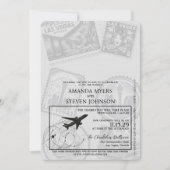 Sage Green Las Vegas Passport Wedding Einladung (Vorderseite)