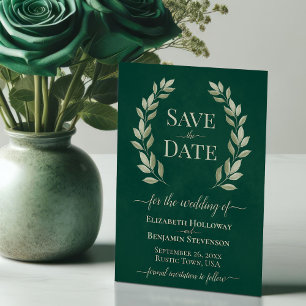 Sage Green Laurel Verlasse Elegant Emerald Wedding Save The Date