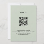 Sage green Lavendel QR Code UAWG Luxus Hochzeit Einladung (Rückseite)
