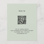 Sage Green Lavender QR Code UAWG Budget Hochzeit (Rückseite)