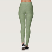 Sage Green Leaf bestickte Leggings (Rückseite)