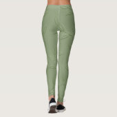 Sage Green Leaf bestickte Leggings (Rückseite)
