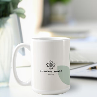 Sage Green Leaf Cream Counselor Behavioral Health  Kaffeetasse