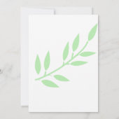 Sage Green Leaf Monogram Minimal Wedding 2024 Einladung (Rückseite)