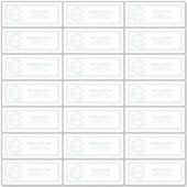 Sage Green Leafy Wappen Monogram Guest Address Aufkleber (Vorderseite)